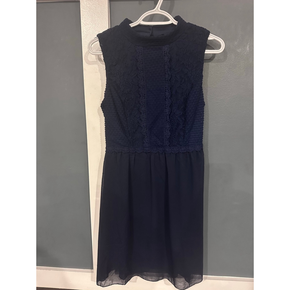 Women's Bailey Blue Navy Sleeveless Lace Dress M